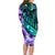 New Zealand Paua Shell With Australia Opal Unique Combine Family Matching Long Sleeve Bodycon Dress and Hawaiian Shirt LT14 - Polynesian Pride