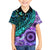 New Zealand Paua Shell With Australia Opal Unique Combine Family Matching Long Sleeve Bodycon Dress and Hawaiian Shirt LT14 Son's Shirt Green - Polynesian Pride