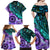 New Zealand Paua Shell With Australia Opal Unique Combine Family Matching Off Shoulder Maxi Dress and Hawaiian Shirt LT14 - Polynesian Pride