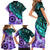 New Zealand Paua Shell With Australia Opal Unique Combine Family Matching Short Sleeve Bodycon Dress and Hawaiian Shirt LT14 - Polynesian Pride