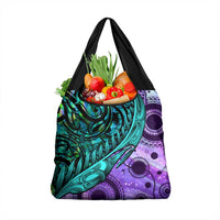 New Zealand Paua Shell With Australia Opal Unique Combine Grocery Bag LT14 1-pack One Size Green - Polynesian Pride