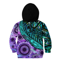 New Zealand Paua Shell With Australia Opal Unique Combine Kid Hoodie LT14 - Polynesian Pride