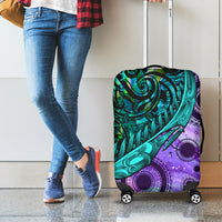 New Zealand Paua Shell With Australia Opal Unique Combine Luggage Cover LT14 - Polynesian Pride