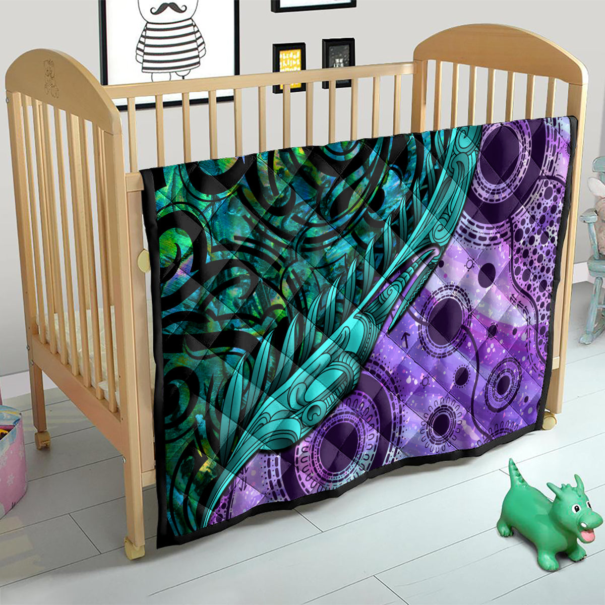 New Zealand Paua Shell With Australia Opal Unique Combine Quilt LT14 - Polynesian Pride