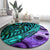 New Zealand Paua Shell With Australia Opal Unique Combine Round Carpet LT14 - Polynesian Pride