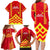 Hawaii Mauna Kea Family Matching Long Sleeve Bodycon Dress and Hawaiian Shirt Hawaiian Kakau Tribal Pattern LT14 - Polynesian Pride