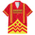 Hawaii Mauna Kea Family Matching Summer Maxi Dress and Hawaiian Shirt Hawaiian Kakau Tribal Pattern LT14 Dad's Shirt - Short Sleeve Red - Polynesian Pride