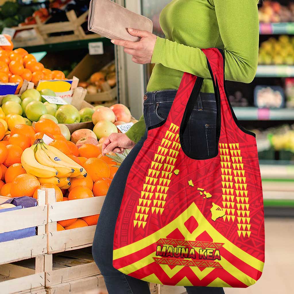Hawaii Mauna Kea Grocery Bag Hawaiian Kakau Tribal Pattern LT14 - Polynesian Pride