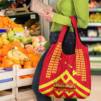 Hawaii Mauna Kea Grocery Bag Hawaiian Kakau Tribal Pattern LT14 - Polynesian Pride