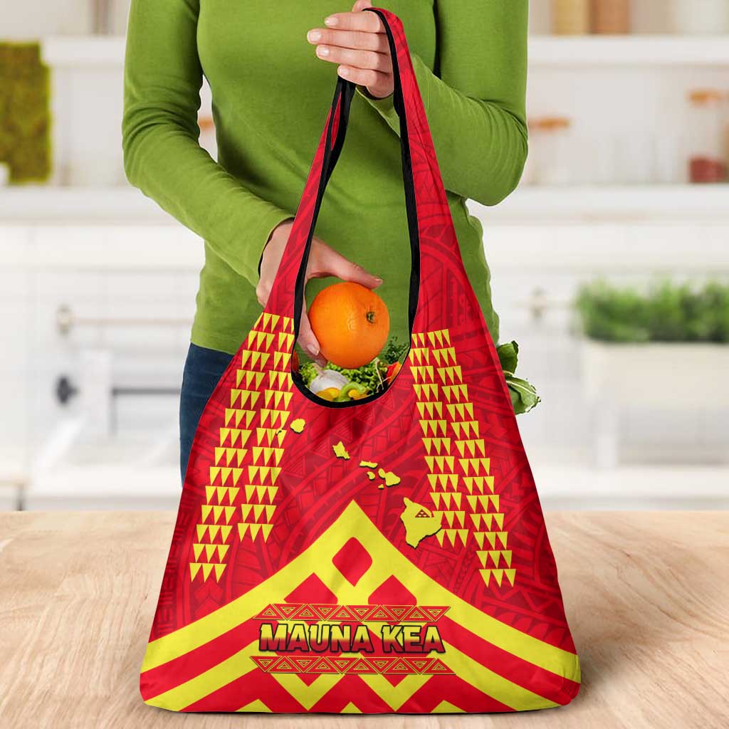 Hawaii Mauna Kea Grocery Bag Hawaiian Kakau Tribal Pattern LT14 - Polynesian Pride