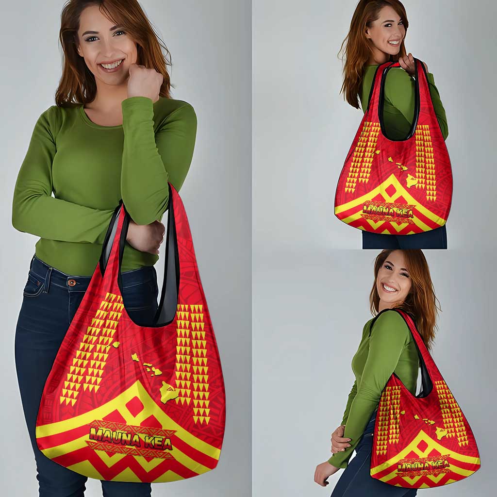 Hawaii Mauna Kea Grocery Bag Hawaiian Kakau Tribal Pattern LT14 - Polynesian Pride