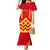 Hawaii Mauna Kea Mermaid Dress Hawaiian Kakau Tribal Pattern LT14 Women Red - Polynesian Pride