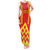 Hawaii Mauna Kea Tank Maxi Dress Hawaiian Kakau Tribal Pattern LT14 Women Red - Polynesian Pride