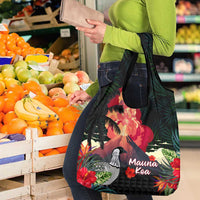 Hawaii Mauna Kea Grocery Bag White Mountain With Nene Tropical Vibes LT14 - Polynesian Pride