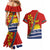 Personalised Mauri Kiribati Couples Matching Mermaid Dress and Hawaiian Shirt Polynesian Ribaberiki Flag Style Mix Plumeria LT14 - Polynesian Pride