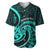 Turquoise New Zealand Mangopare Baseball Jersey Aotearoa Maori Koru Style LT14 Turquoise - Polynesian Pride