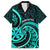 Turquoise New Zealand Mangopare Family Matching Long Sleeve Bodycon Dress and Hawaiian Shirt Aotearoa Maori Koru Style LT14 Dad's Shirt - Short Sleeve Turquoise - Polynesian Pride