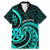 Turquoise New Zealand Mangopare Family Matching Mermaid Dress and Hawaiian Shirt Aotearoa Maori Koru Style LT14 Dad's Shirt - Short Sleeve Turquoise - Polynesian Pride