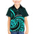 Turquoise New Zealand Mangopare Family Matching Mermaid Dress and Hawaiian Shirt Aotearoa Maori Koru Style LT14 Son's Shirt Turquoise - Polynesian Pride