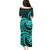 Turquoise New Zealand Mangopare Family Matching Puletasi and Hawaiian Shirt Aotearoa Maori Koru Style LT14 - Polynesian Pride