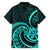 Turquoise New Zealand Mangopare Family Matching Short Sleeve Bodycon Dress and Hawaiian Shirt Aotearoa Maori Koru Style LT14 - Polynesian Pride