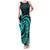 Turquoise New Zealand Mangopare Family Matching Tank Maxi Dress and Hawaiian Shirt Aotearoa Maori Koru Style LT14 Mom's Dress Turquoise - Polynesian Pride