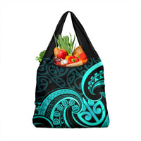 Turquoise New Zealand Mangopare Grocery Bag Aotearoa Maori Koru Style LT14 1-pack One Size Turquoise - Polynesian Pride