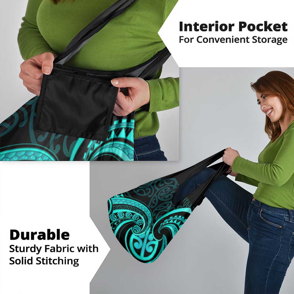 Turquoise New Zealand Mangopare Grocery Bag Aotearoa Maori Koru Style LT14 - Polynesian Pride