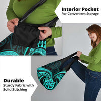 Turquoise New Zealand Mangopare Grocery Bag Aotearoa Maori Koru Style LT14 - Polynesian Pride