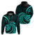 Turquoise New Zealand Mangopare Hoodie Aotearoa Maori Koru Style LT14 - Polynesian Pride