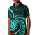 Turquoise New Zealand Mangopare Kid Polo Shirt Aotearoa Maori Koru Style LT14 Kid Turquoise - Polynesian Pride