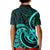 Turquoise New Zealand Mangopare Kid Polo Shirt Aotearoa Maori Koru Style LT14 - Polynesian Pride