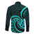 Turquoise New Zealand Mangopare Long Sleeve Button Shirt Aotearoa Maori Koru Style LT14 - Polynesian Pride