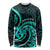 Turquoise New Zealand Mangopare Long Sleeve Shirt Aotearoa Maori Koru Style LT14 Unisex Turquoise - Polynesian Pride