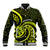 Lime Green New Zealand Mangopare Baseball Jacket Aotearoa Maori Koru Style LT14 Unisex Lime Green - Polynesian Pride