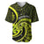 Lime Green New Zealand Mangopare Baseball Jersey Aotearoa Maori Koru Style LT14 Lime Green - Polynesian Pride