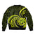 Lime Green New Zealand Mangopare Bomber Jacket Aotearoa Maori Koru Style LT14 - Polynesian Pride