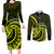 Lime Green New Zealand Mangopare Couples Matching Long Sleeve Bodycon Dress and Long Sleeve Button Shirt Aotearoa Maori Koru Style LT14 Lime Green - Polynesian Pride