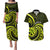 Lime Green New Zealand Mangopare Couples Matching Puletasi and Hawaiian Shirt Aotearoa Maori Koru Style LT14 Lime Green - Polynesian Pride