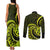 Lime Green New Zealand Mangopare Couples Matching Tank Maxi Dress and Long Sleeve Button Shirt Aotearoa Maori Koru Style LT14 - Polynesian Pride