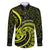 Lime Green New Zealand Mangopare Family Matching Long Sleeve Bodycon Dress and Hawaiian Shirt Aotearoa Maori Koru Style LT14 Dad's Shirt - Long Sleeve Lime Green - Polynesian Pride