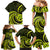 Lime Green New Zealand Mangopare Family Matching Mermaid Dress and Hawaiian Shirt Aotearoa Maori Koru Style LT14 - Polynesian Pride