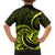 Lime Green New Zealand Mangopare Family Matching Off Shoulder Maxi Dress and Hawaiian Shirt Aotearoa Maori Koru Style LT14 - Polynesian Pride