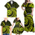 Lime Green New Zealand Mangopare Family Matching Off Shoulder Maxi Dress and Hawaiian Shirt Aotearoa Maori Koru Style LT14 - Polynesian Pride