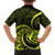 Lime Green New Zealand Mangopare Family Matching Short Sleeve Bodycon Dress and Hawaiian Shirt Aotearoa Maori Koru Style LT14 - Polynesian Pride