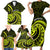 Lime Green New Zealand Mangopare Family Matching Short Sleeve Bodycon Dress and Hawaiian Shirt Aotearoa Maori Koru Style LT14 - Polynesian Pride