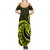 Lime Green New Zealand Mangopare Family Matching Summer Maxi Dress and Hawaiian Shirt Aotearoa Maori Koru Style LT14 - Polynesian Pride