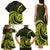 Lime Green New Zealand Mangopare Family Matching Tank Maxi Dress and Hawaiian Shirt Aotearoa Maori Koru Style LT14 - Polynesian Pride