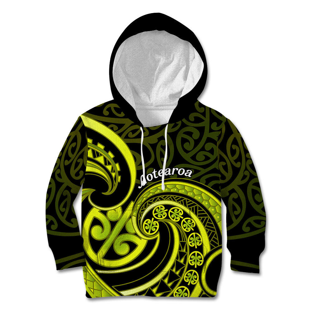 Lime Green New Zealand Mangopare Kid Hoodie Aotearoa Maori Koru Style LT14 Hoodie Lime Green - Polynesian Pride