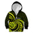 Lime Green New Zealand Mangopare Kid Hoodie Aotearoa Maori Koru Style LT14 Zip Hoodie Lime Green - Polynesian Pride